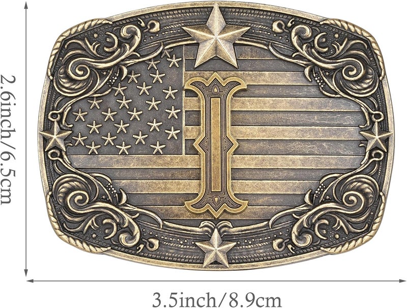 Flipslo Store Western Belt Buckle for Men Women Initial Letter A to Z Cowboy Belt Buckle Texas Buckle hebillas vaqueras para hombre - Image 2